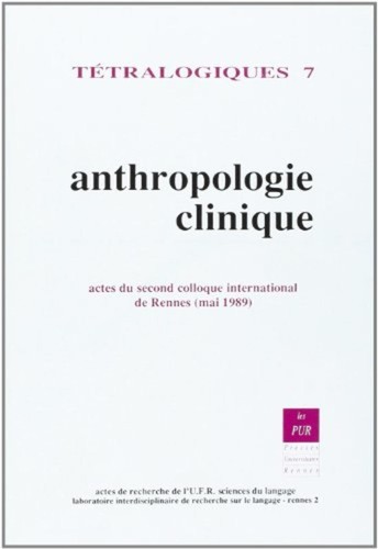 Cover for Anthropologie clinique