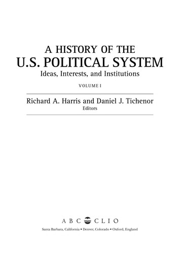 Cover for A history of the U.S. political system