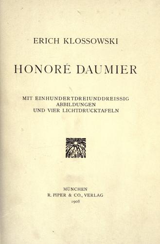 Cover for Honoré Daumier.