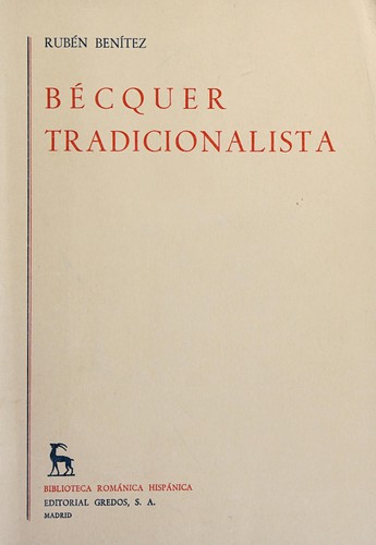 Cover for Bécquer tradicionalista