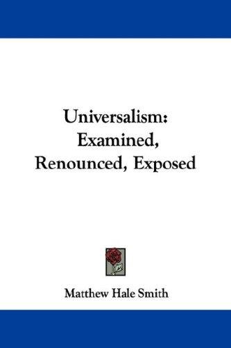 Cover for Universalism