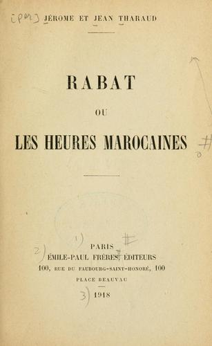 Cover for Rabat ou les heures marocaines