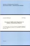 Cover for Stochastic differential equations in infinite dimensional spaces