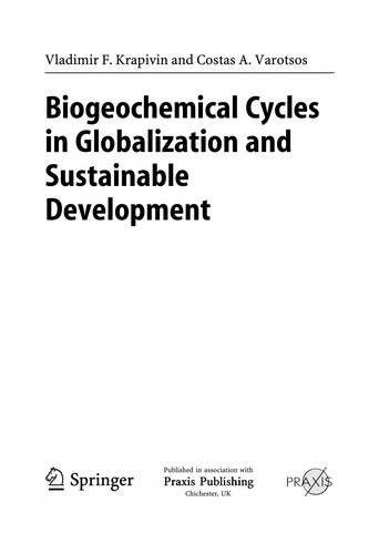 Cover for Biogeochemical cycles in globalization and sustainable development