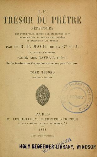 Cover for Le trésor du prêtre