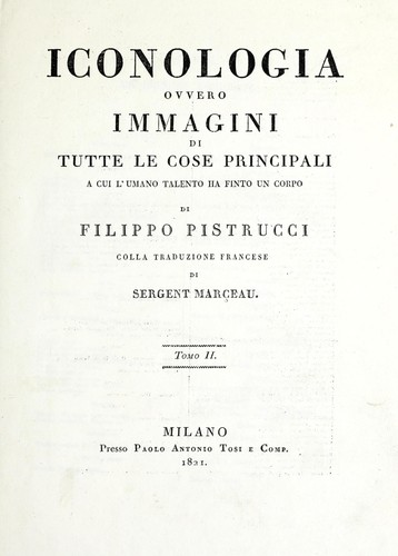 Cover for Iconologia, ovvero, Immagini di tutte le cose principali a cui l'umano talento ha finto un corpo
