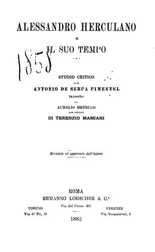 Cover for Alessandro Herculano e il suo tempo
