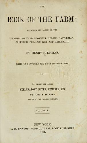 Cover for The book of the farm