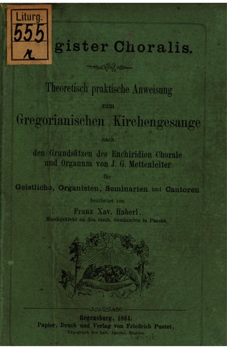 Cover for Magister Choralis