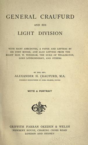 Cover for General Craufurd and his Light division
