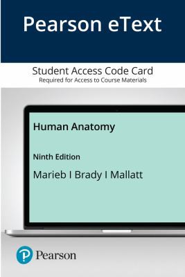Cover for Pearson EText Human Anatomy -- Access Card