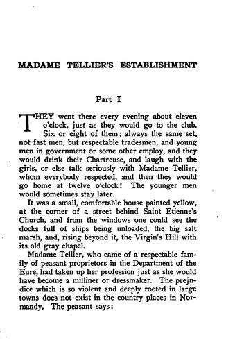 Cover for Madame Tellier's establishment