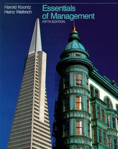 Cover for Essentials of management