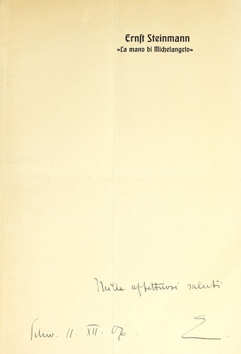 Cover for "La mano de Michelangelo"
