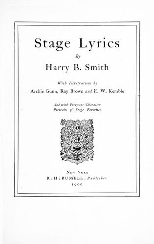 Cover for Stage lyrics...
