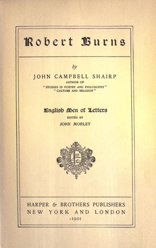 Cover for Robert Burns