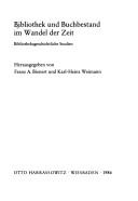 Cover for Bibliothek und Buchbestand im Wandel der Zeit