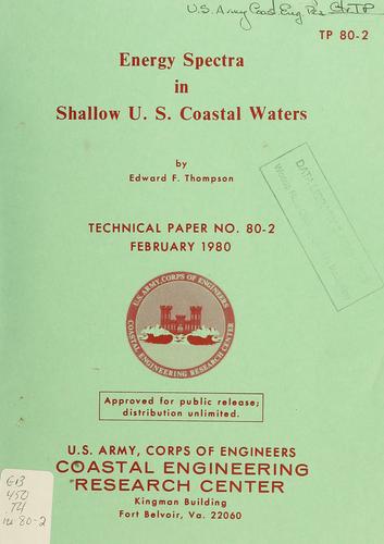 Cover for Energy spectra in shallow U.S. coastal waters