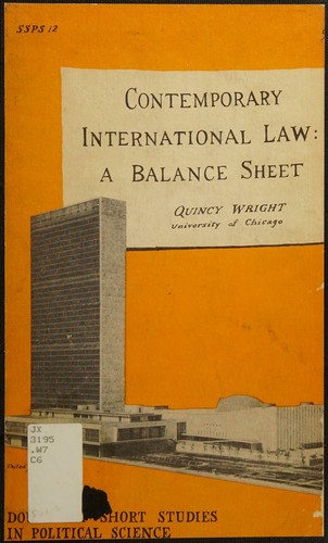 Cover for Contemporary international law