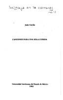 Cover for Canciones para una sola cuerda