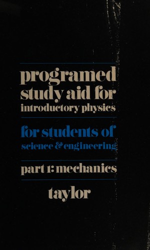 Cover for Programmed study aid for introductory physics