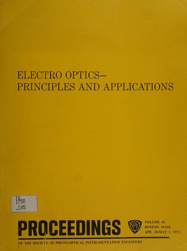 Cover for Electro-optics; principles and applications, seminar-in-depth.