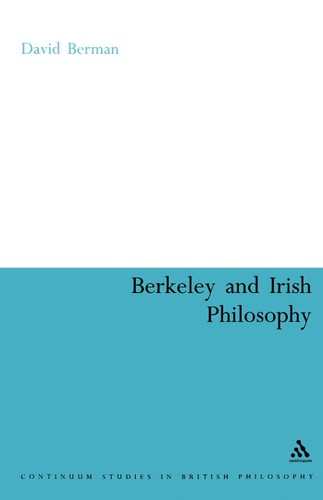 Cover for BERKELEY AND IRISH PHILOSOPHY.