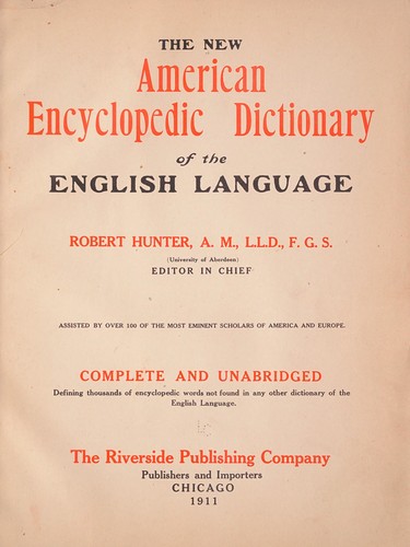 Cover for The new American encyclopedic dictionary of the English language