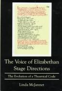Cover for The voice of Elizabethan stage directions