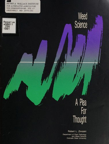 Cover for Weed science, a plea for thought