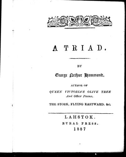 Cover for A triad