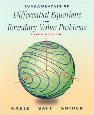 Cover for Fundamentals of Differential Equations and Boundary Value Problems (3rd Edition)