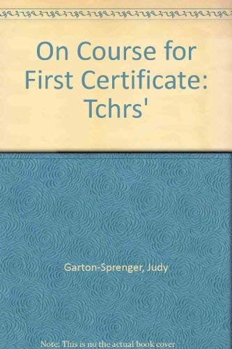 Cover for On course for first certificate