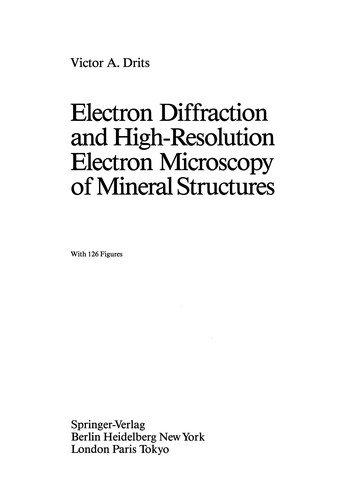 Cover for Electron Diffraction and High-Resolution Electron Microscopy of Mineral Structures