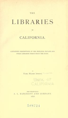 Cover for The libraries of California