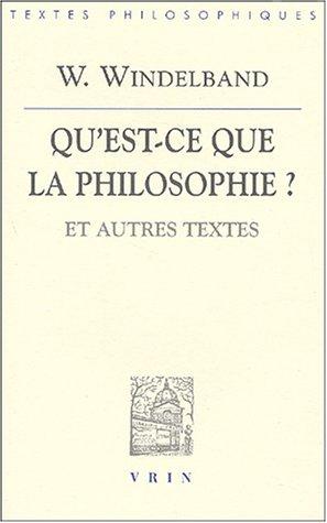 Cover for Qu'est-ce que la philosophie ? et autres textes