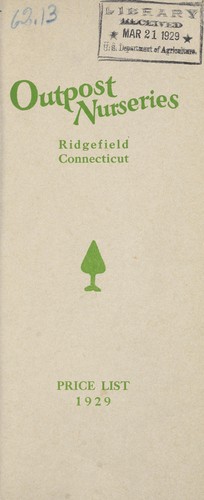 Cover for Price list, 1929