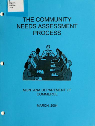 Cover for The community needs assessment process