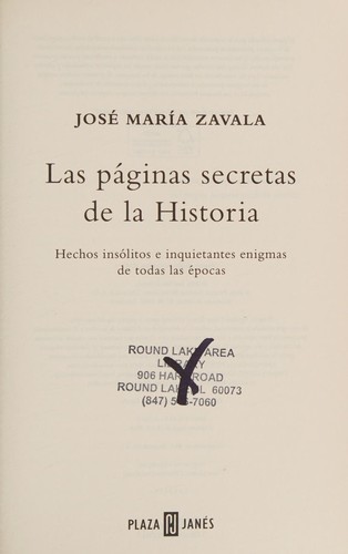 Cover for Las páginas secretas de la historia
