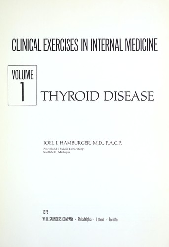 Cover for Clinical exercises in internal medicine