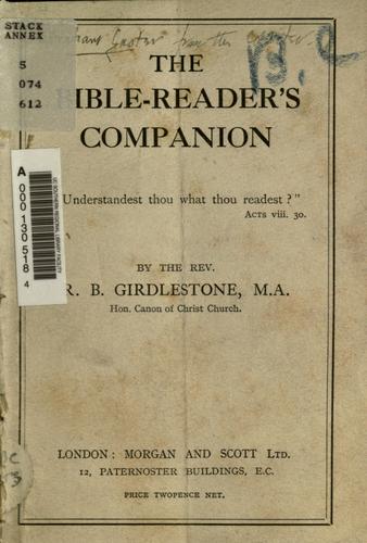 Cover for The Bible-reader's companion