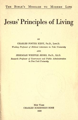 Cover for Jesus' principles of living