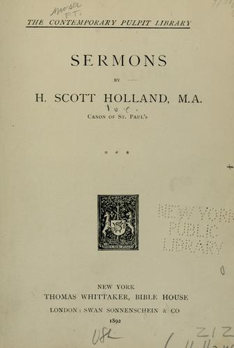 Cover for Sermons