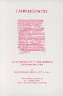 Cover for Latin epigraphy