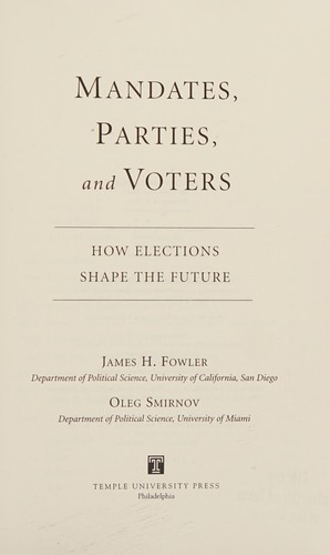 Cover for Mandates, parties, and voters