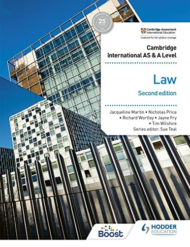 Cover for Cambridge International AS and a Level Law Second Edition