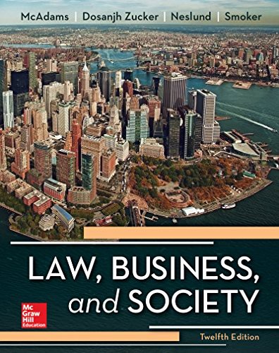 Cover for GEN COMBO LOOSELEAF LAW BUSINESS AND SOCIETY; CONNECT ACCESS CARD