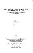 Cover for The performance and prospects of the Pacific Island economies in the world economy