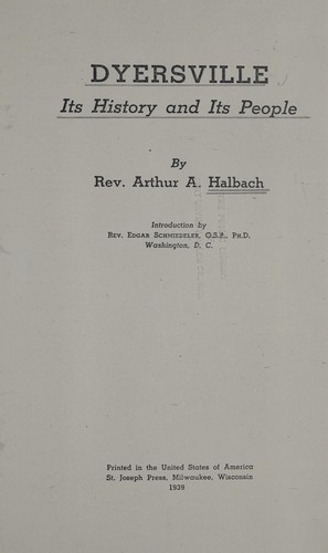 Cover for Dyersville