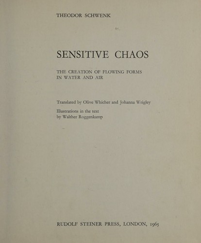 Cover for Sensitive chaos